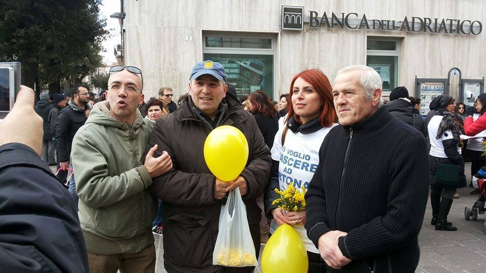 Gli organizzatori a partire dalla sinistra: Massimo Tatone, Tiziano Torzi, Maria D'Alessandro, Marco Giancristofaro.